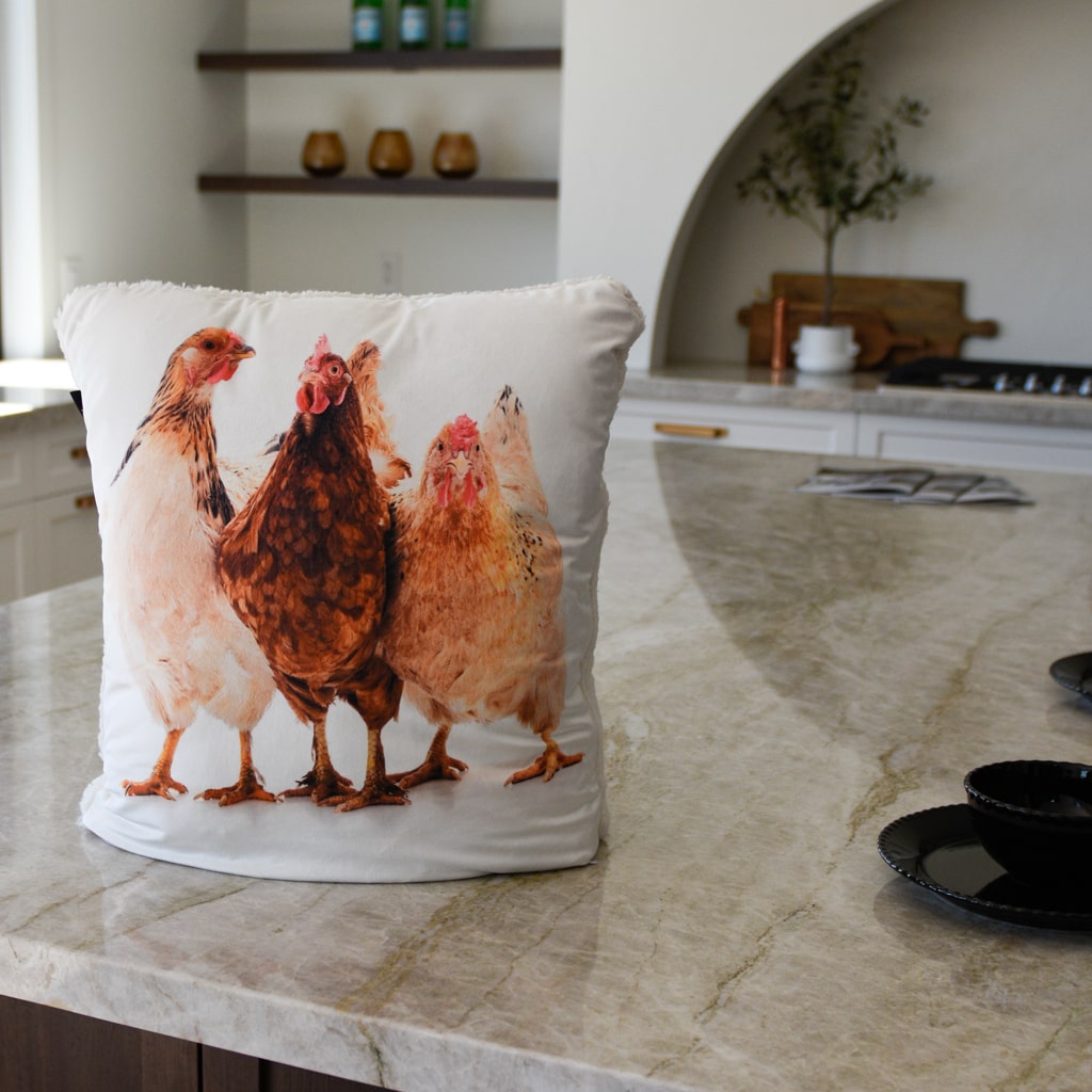 Chicken cushion cover top